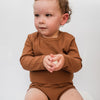 Rust Long Sleeve Bodysuit - ClayBearOfficial 