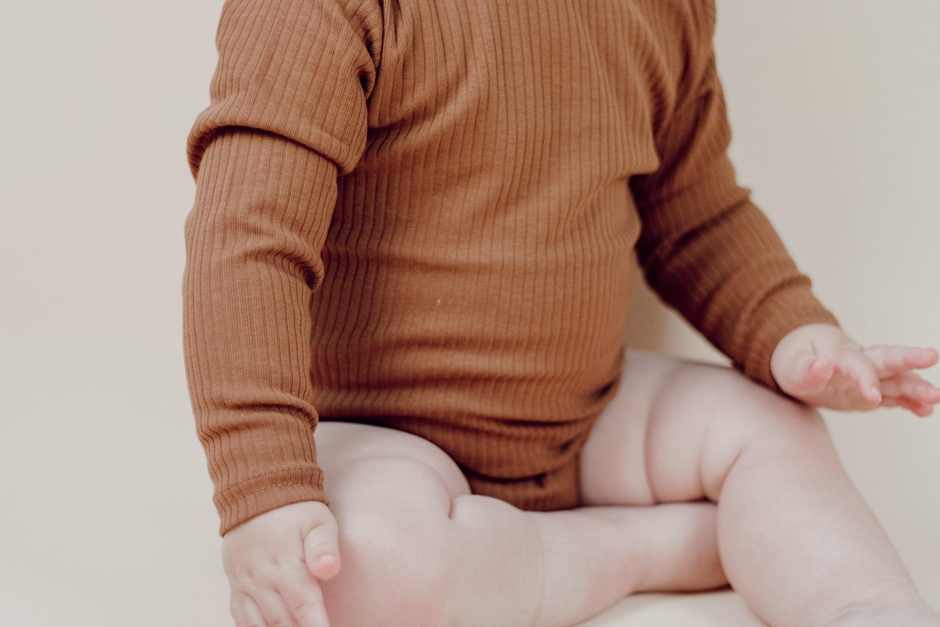 Rust Long Sleeve Bodysuit - ClayBearOfficial 