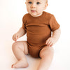 Rust Short Sleeve Bodysuit - ClayBearOfficial 