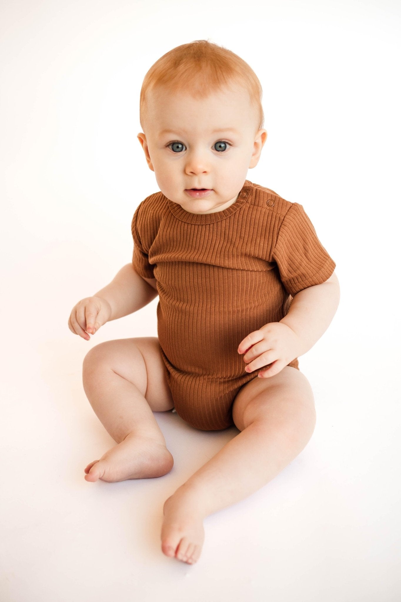 Rust Short Sleeve Bodysuit - ClayBearOfficial 