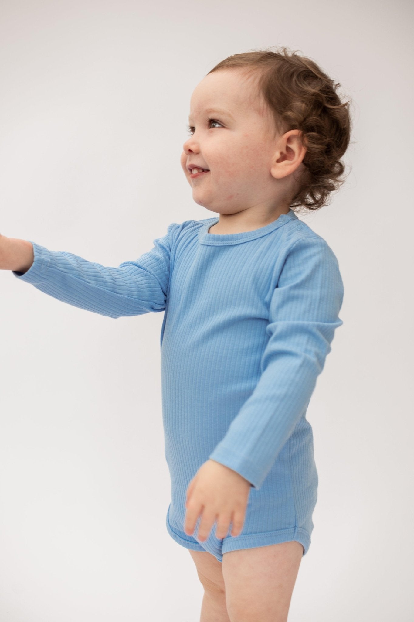 Sky Blue Long Sleeve Bodysuit - ClayBearOfficial 