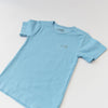 Sky Blue Ribbed Short Sleeve Top - ClayBearOfficial 