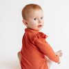 Terracotta Frill Long Sleeve Bodysuit - ClayBearOfficial 