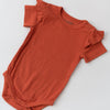 Terracotta Frill Short Sleeve Bodysuit - ClayBearOfficial 