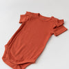 Terracotta Frill Short Sleeve Bodysuit - ClayBearOfficial 